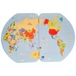 ⁦خريطة العالم ( لوح خشبي و٣٦ علم )⁩ - الصورة ⁦2⁩