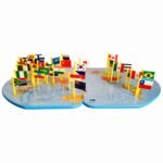 ⁦خريطة العالم ( لوح خشبي و٣٦ علم )⁩ - الصورة ⁦5⁩